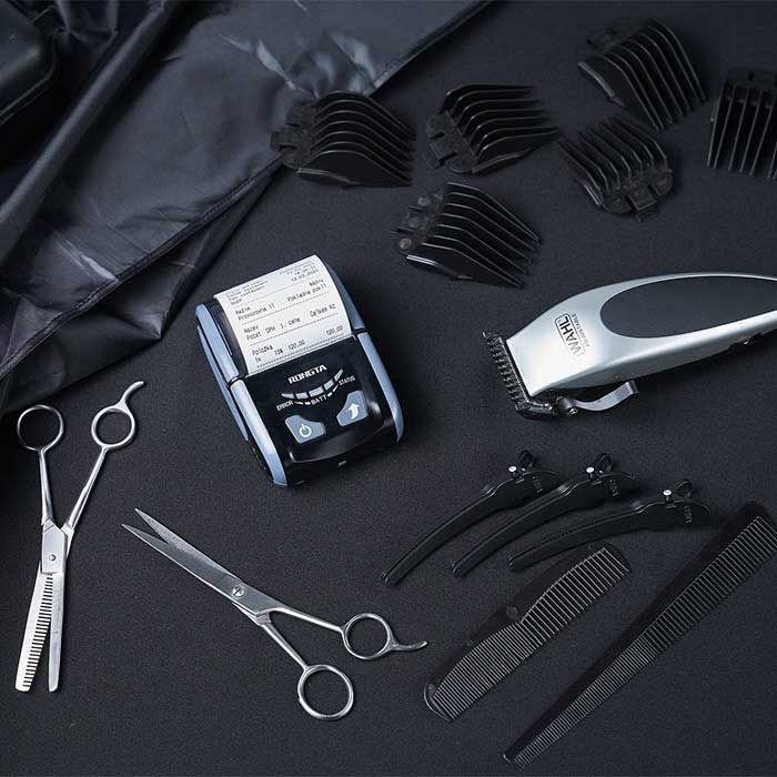 Barber tools and appointment book